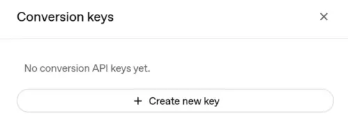 Create new conversion key